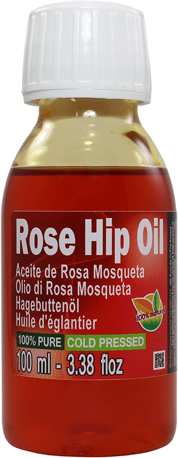Aceite Rosa Mosqueta 100% Puro botella transparente